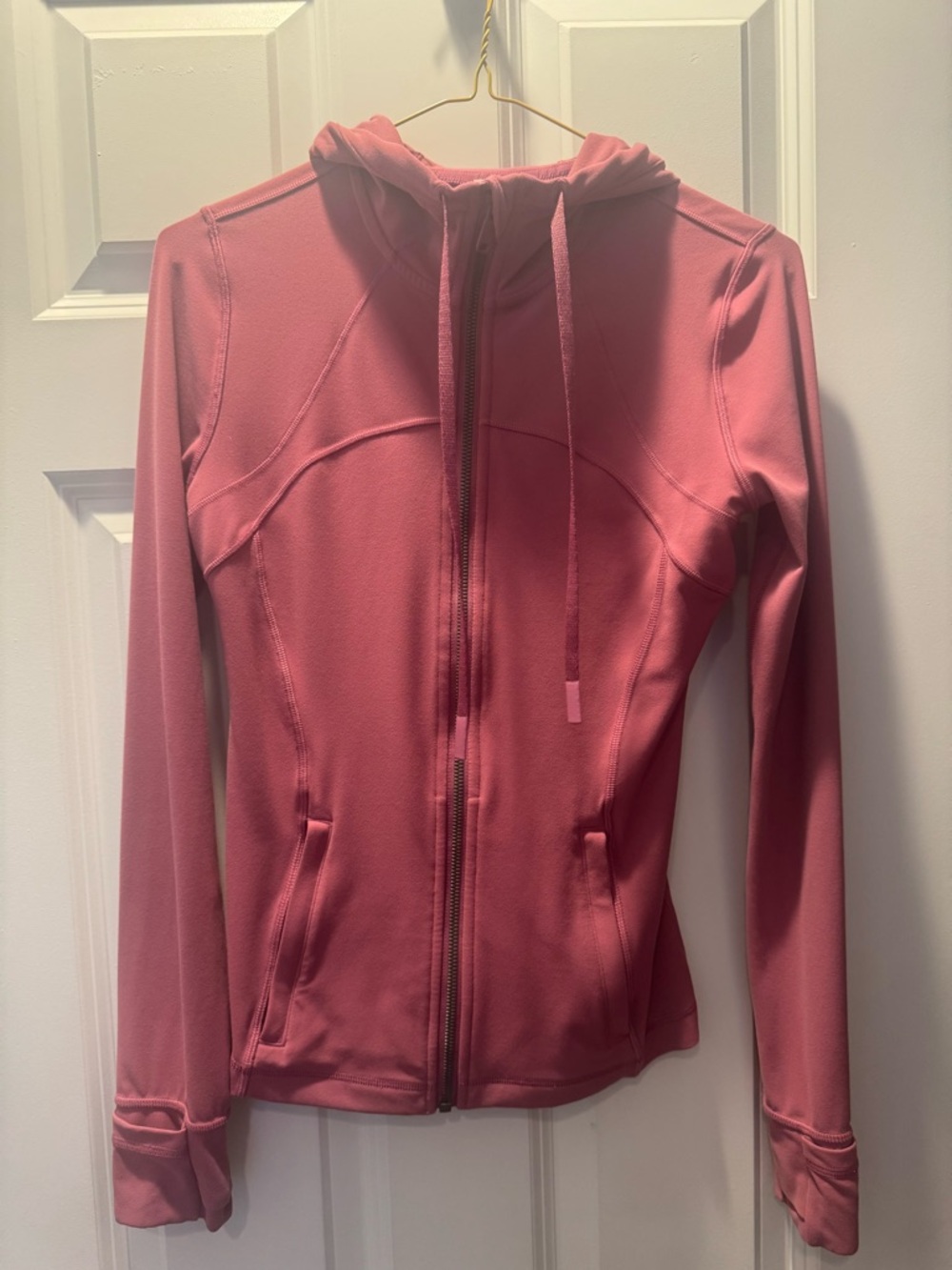 Lululemon Women's Pink/Mauve Full-Zip Hooded Active Jacket